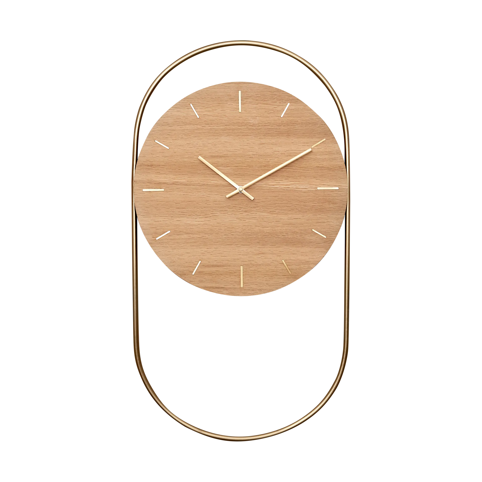 A-Wall 挂钟 41x76cm, 橡木色_黄铜色 Andersen Furniture