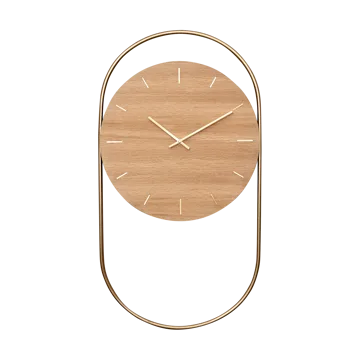 A-Wall 挂钟 41x76cm - 橡木色_黄铜色 - Andersen Furniture