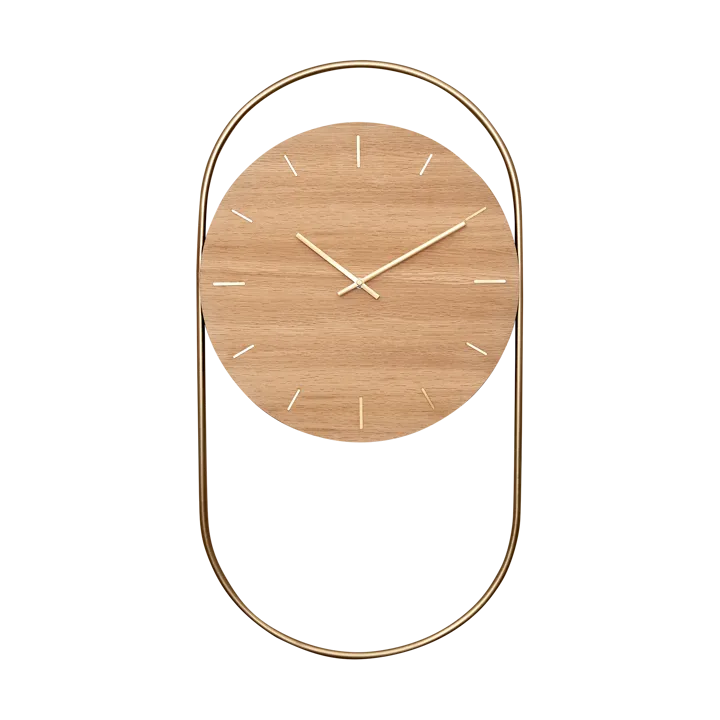 A-Wall 挂钟 41x76cm - 橡木色_黄铜色 - Andersen Furniture