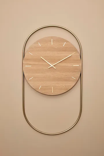A-Wall 挂钟 41x76cm - 橡木色_黄铜色 - Andersen Furniture