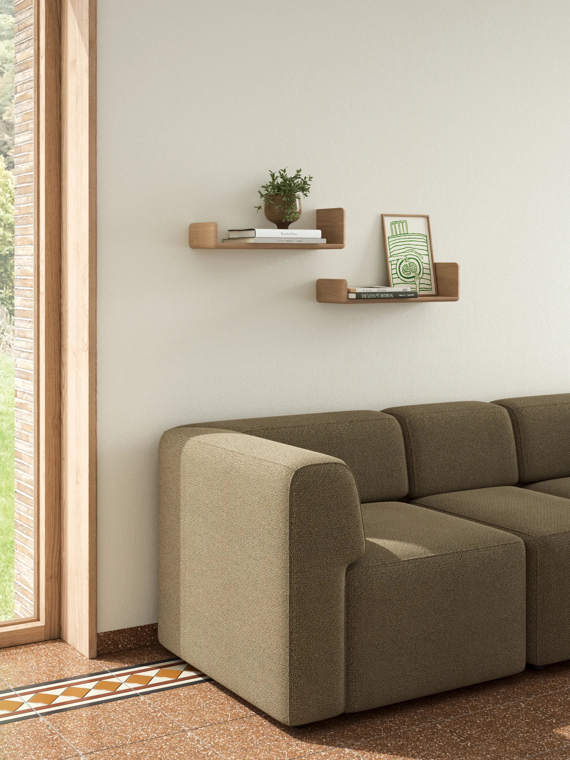 Level 墙面置物架, 橡木色_55x18x9cm Andersen Furniture