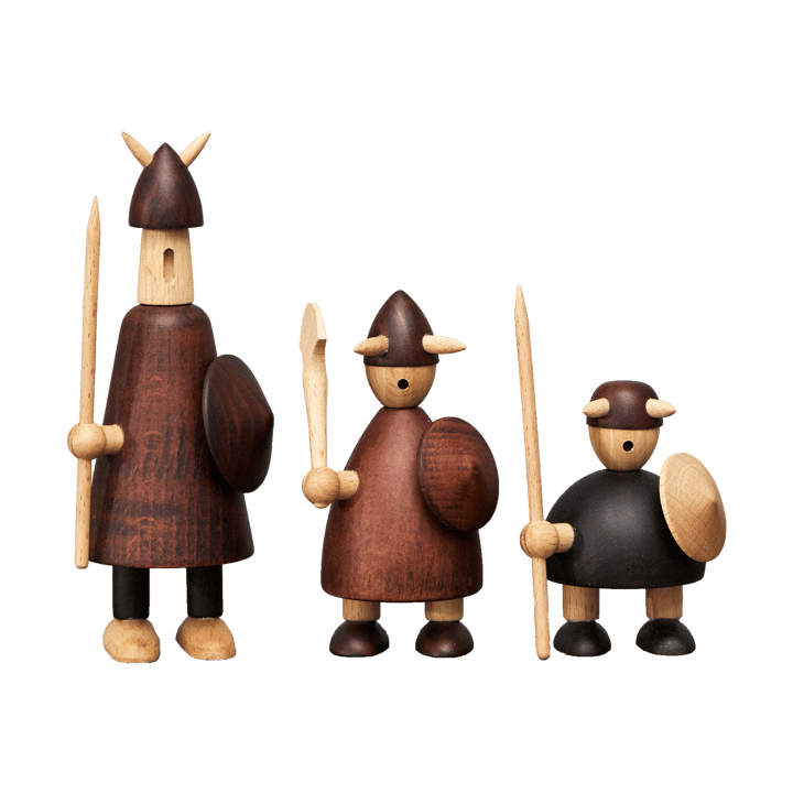 The vikings of Denmark wooden figure 3件 - Stained beech - Andersen Furniture