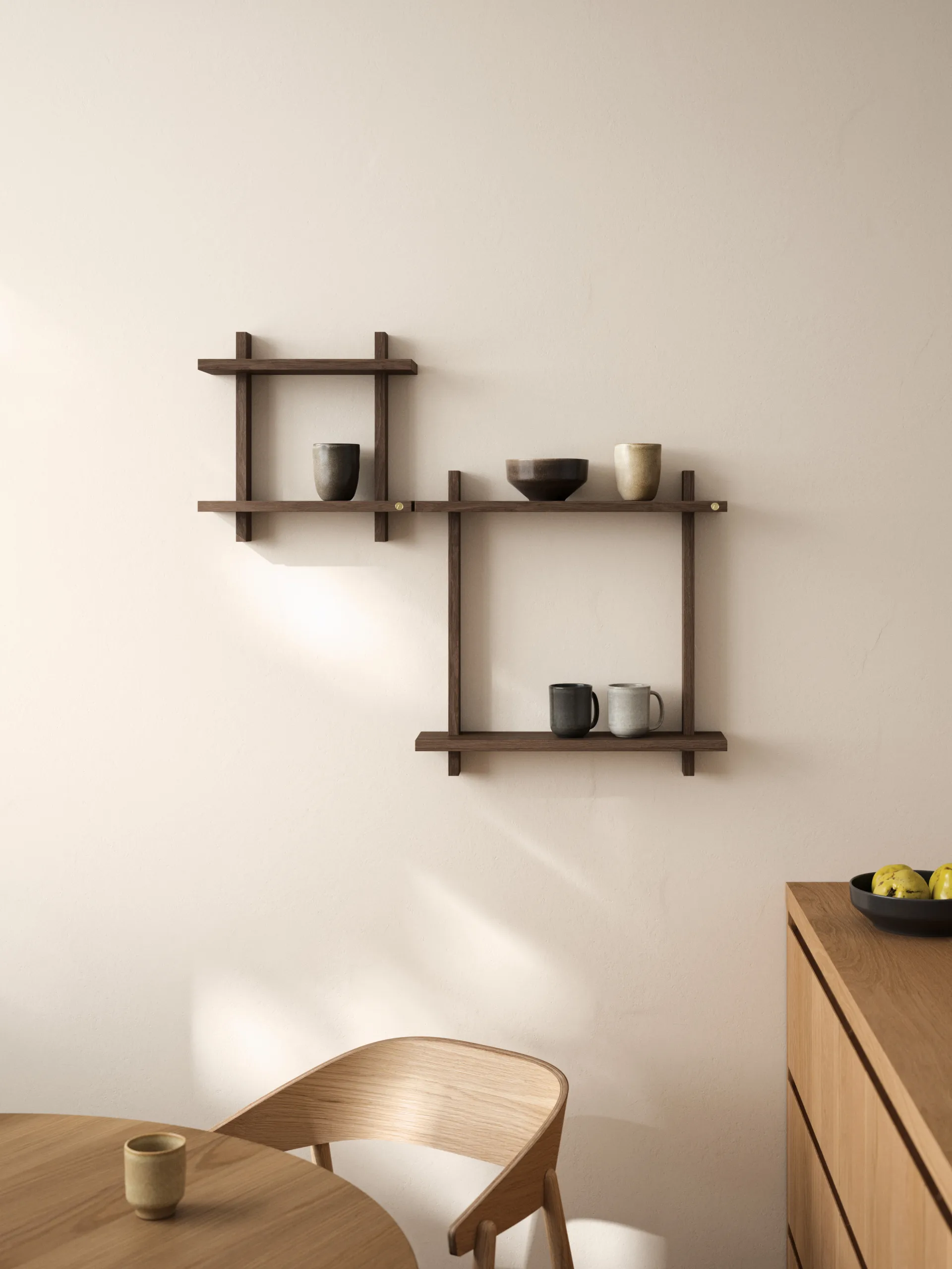 Treat double wall 架子, Smoked Oiled 自然木色, 50x12x50 cm Andersen Furniture