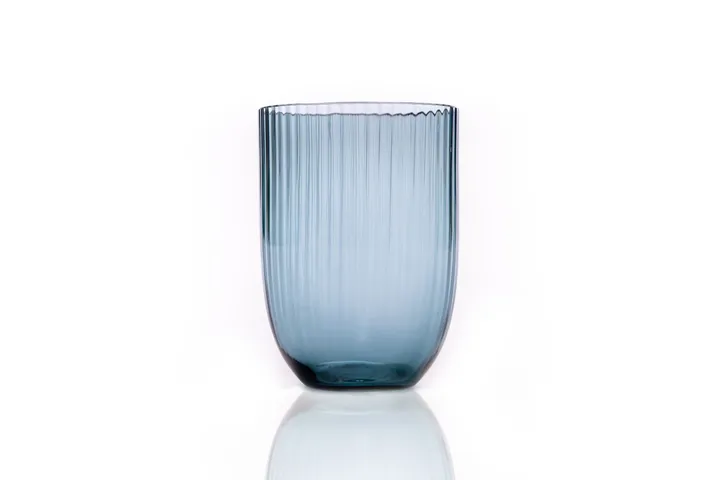 Bamboo 玻璃杯 25 cl - 烟蓝色 - Anna Von Lipa