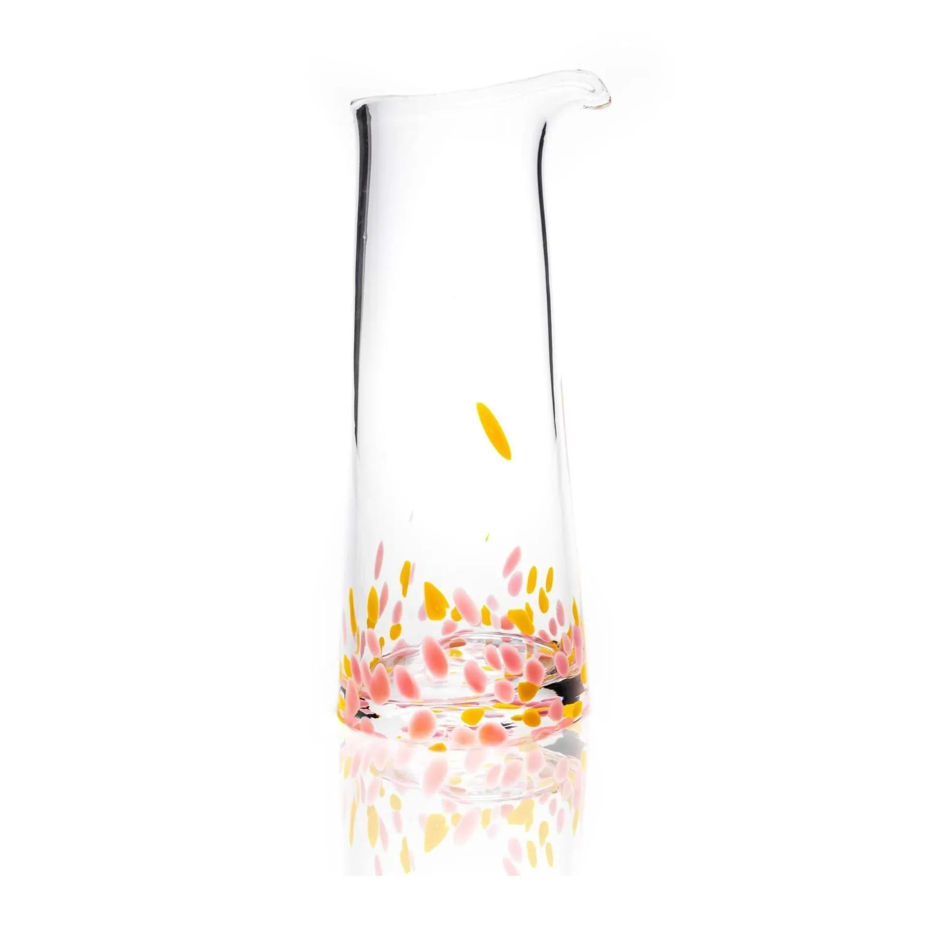 Confetti 玻璃水瓶北欧简约风格家居餐桌摆件, 粉色配黄色 Anna Von Lipa