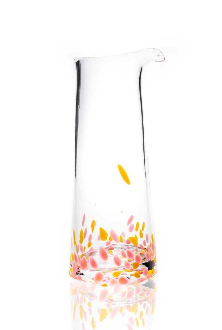 Confetti 玻璃水瓶北欧简约风格家居餐桌摆件 - 粉色配黄色 - Anna Von Lipa
