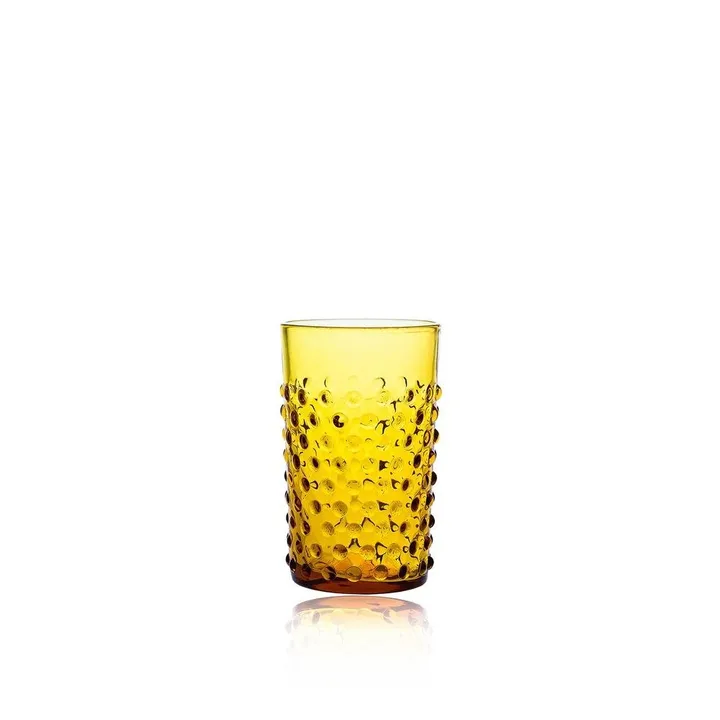 Hobnail玻璃杯 200ml - 琥珀色 - Anna Von Lipa