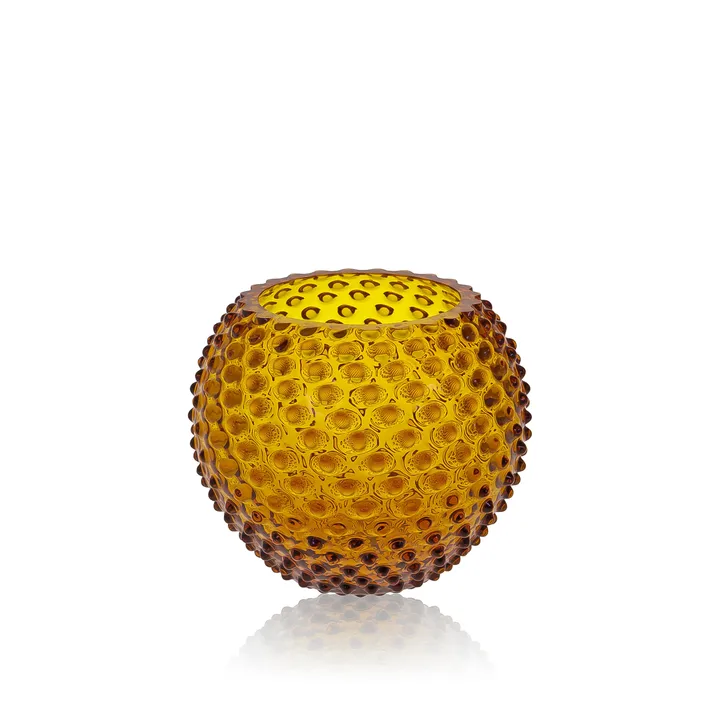 Hobnail Globe 花瓶 18cm - 琥珀色 - Anna Von Lipa