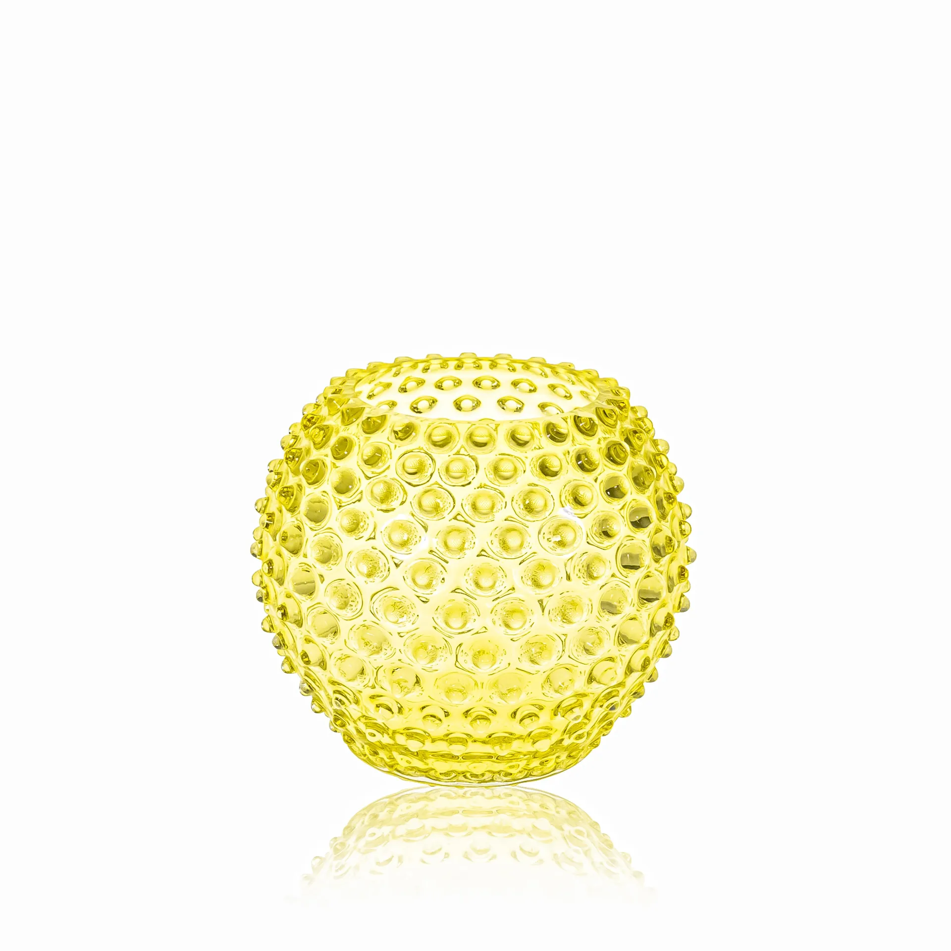 Hobnail Globe 花瓶 18cm, 柠檬色 Anna Von Lipa
