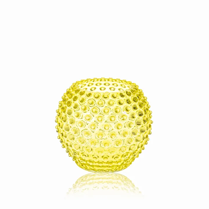 Hobnail Globe 花瓶 18cm - 柠檬色 - Anna Von Lipa