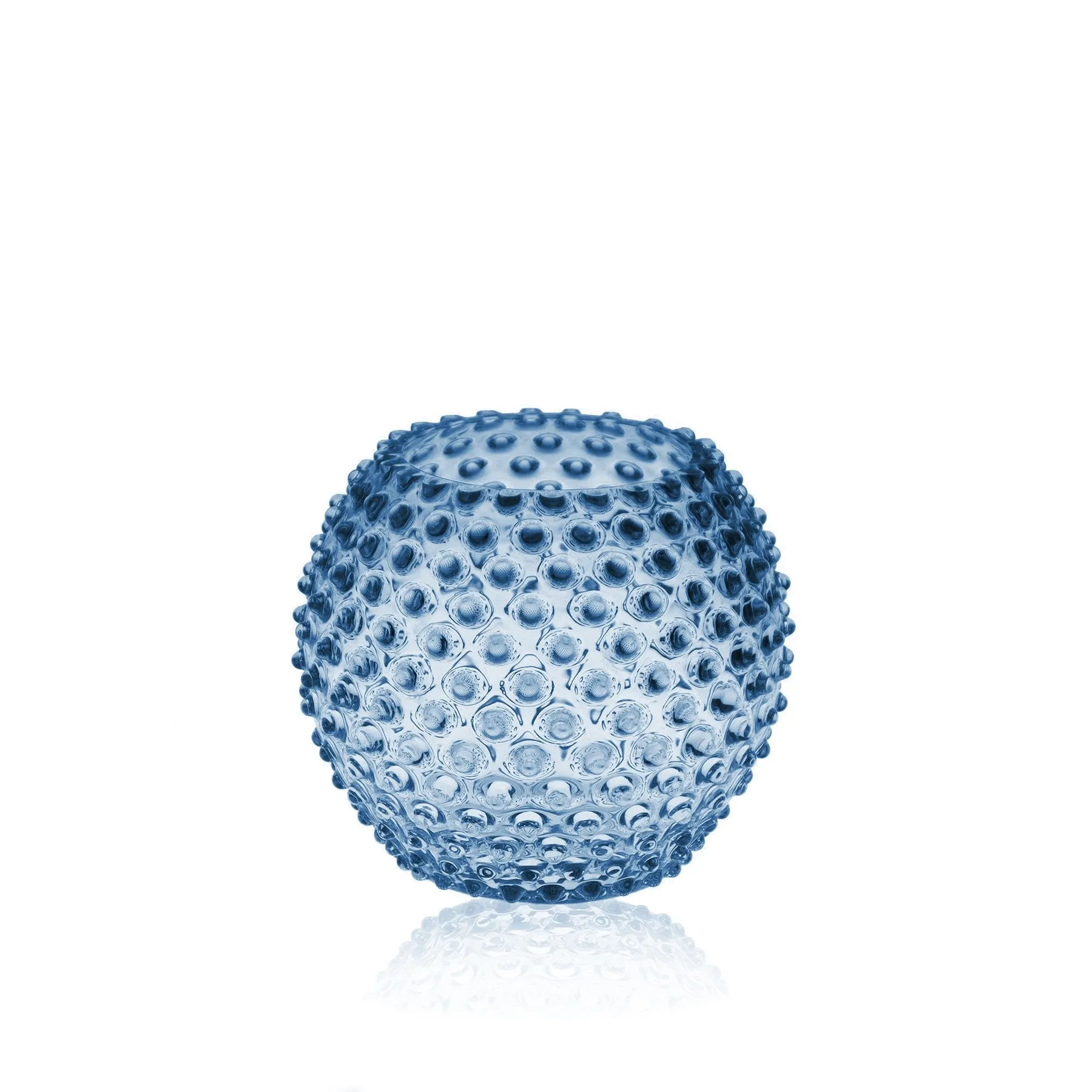 Hobnail Globe 花瓶 18cm, 烟蓝色 Anna Von Lipa
