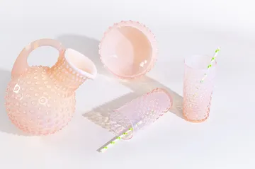 Hobnail Globe 花瓶 18cm - 柔粉色 - Anna Von Lipa