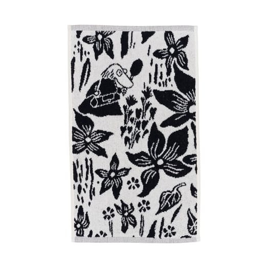 姆明 毛巾 30x50 cm - Lily - black and white - Arabia