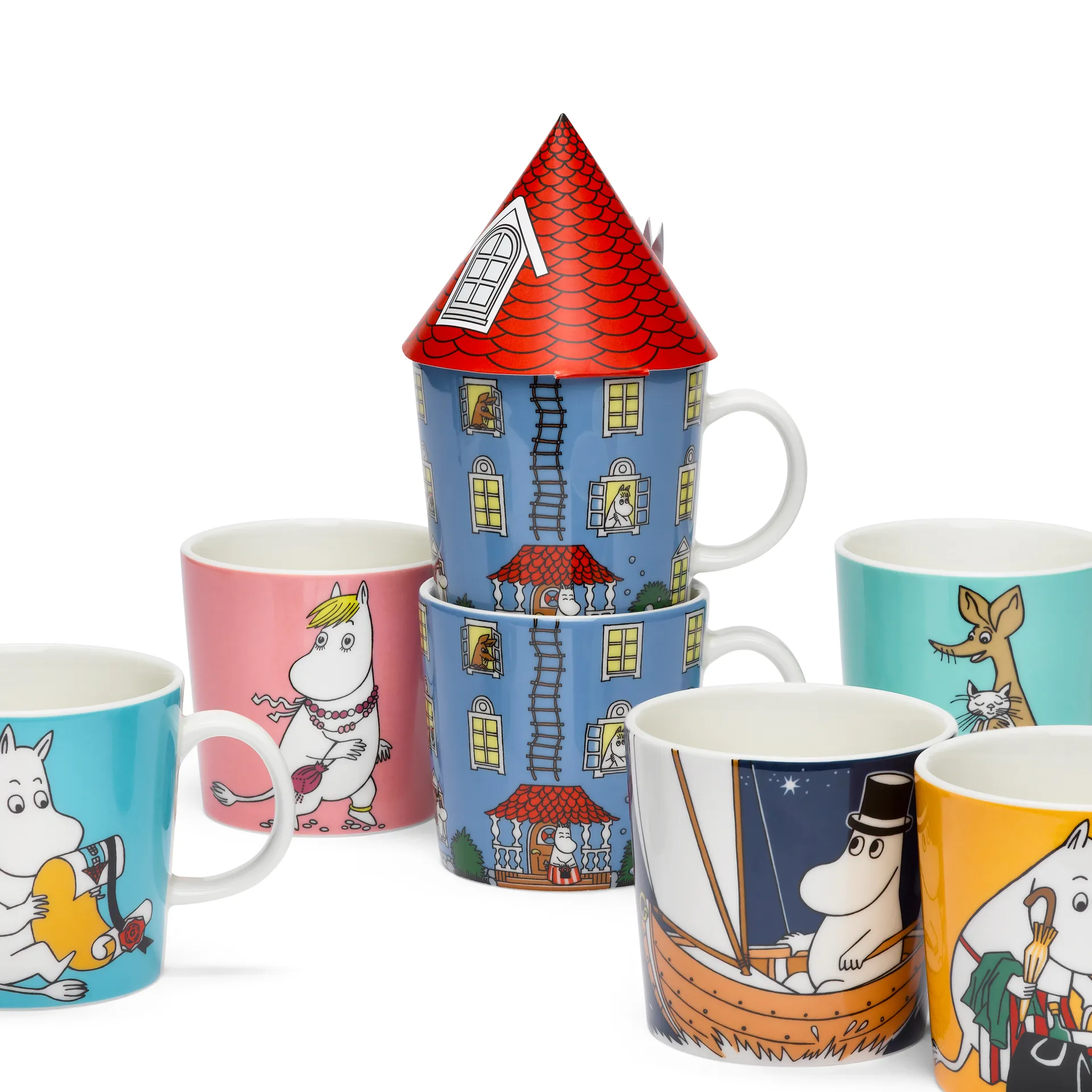 Anniversary 马克杯 Moomin姆明 70 years_六件套装,  Arabia
