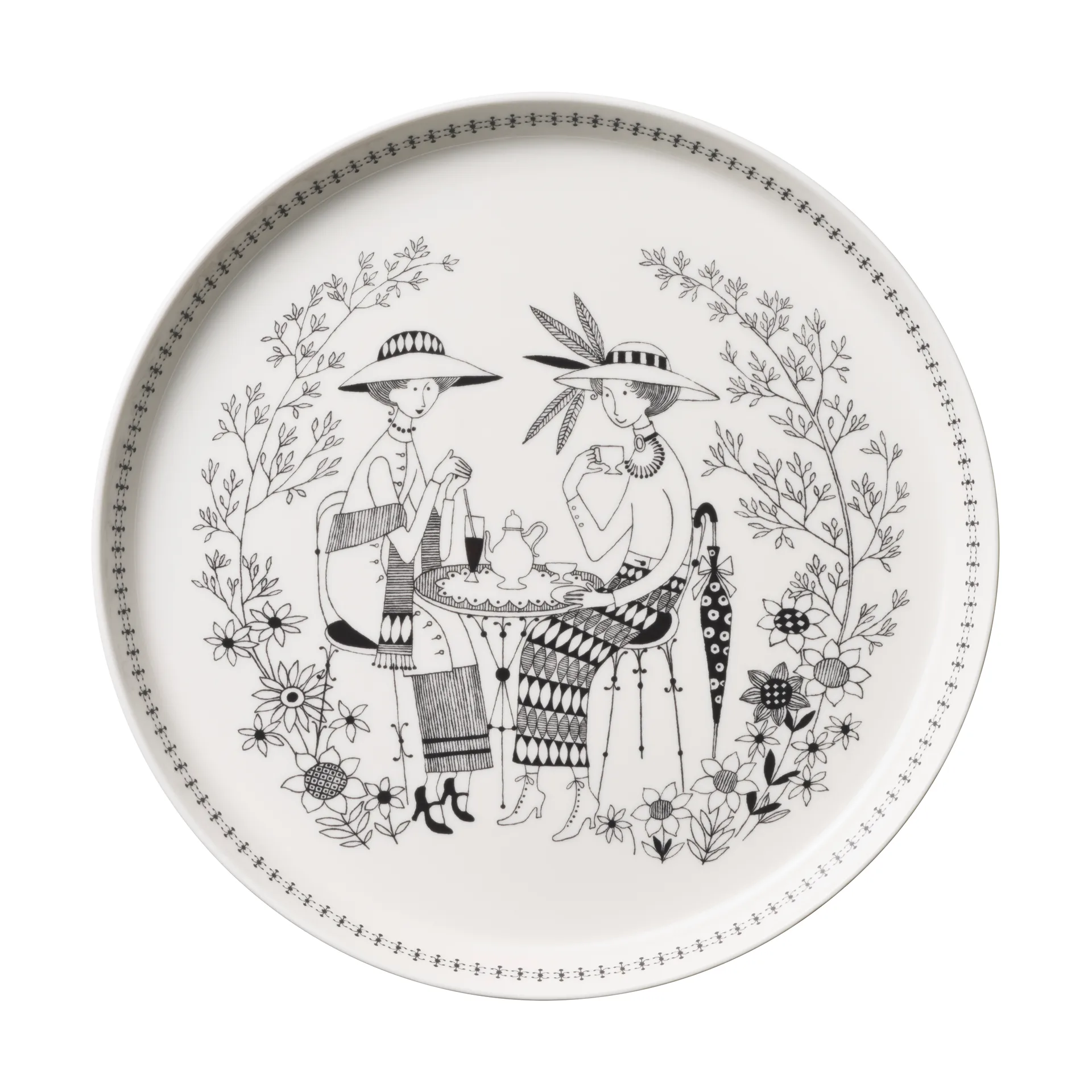 Emilia 艾米丽系列 餐盘 Ø24cm, 黑白 Arabia