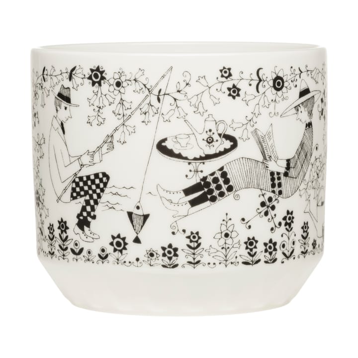 Emilia pot Ø14 cm - 黑色-白色 - Arabia