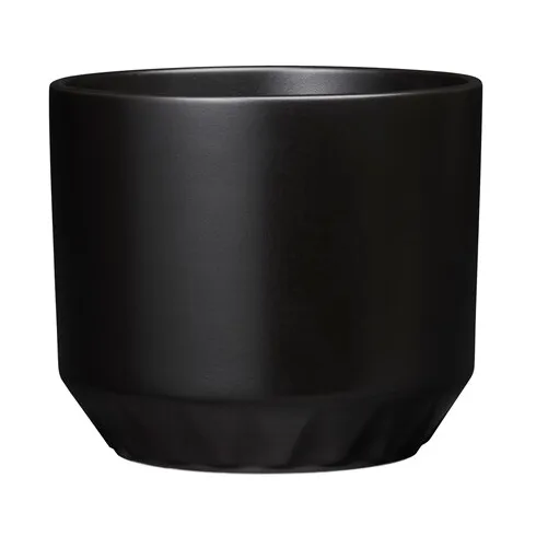 Ilona 花盆 Ø12x10 cm, 哑光 黑色 Arabia