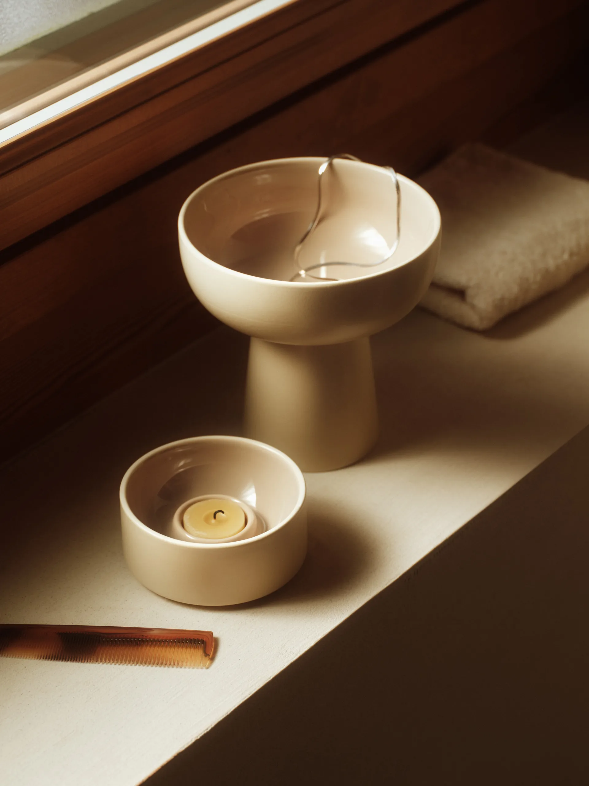 Kirnu 烛台 Ø11x5 cm, 米色 Arabia