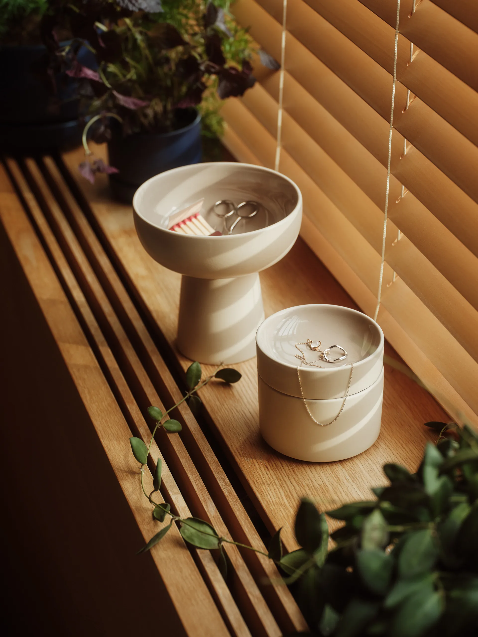 Kirnu decorative 罐子 Ø11x10 cm, 米色 Arabia