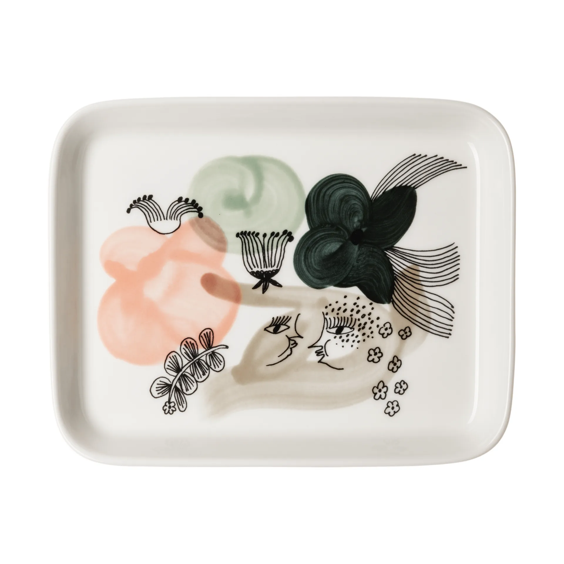 Kukkamaa 盘子 15x19 cm, 绿色 Arabia