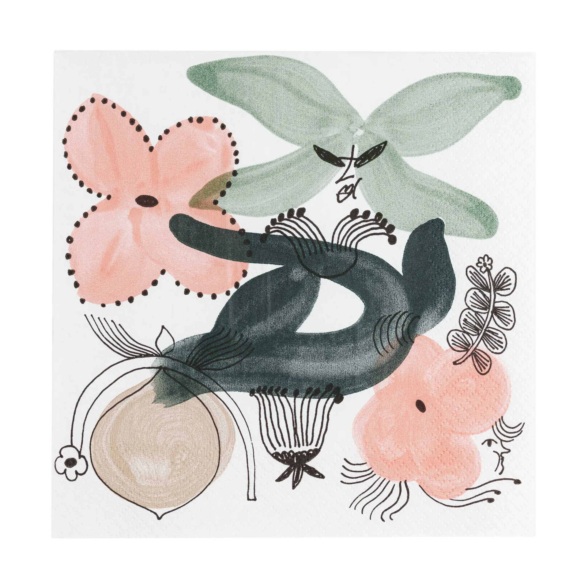 Kukkamaa paper 餐巾纸 33x33 cm 20件装, 绿色 Arabia