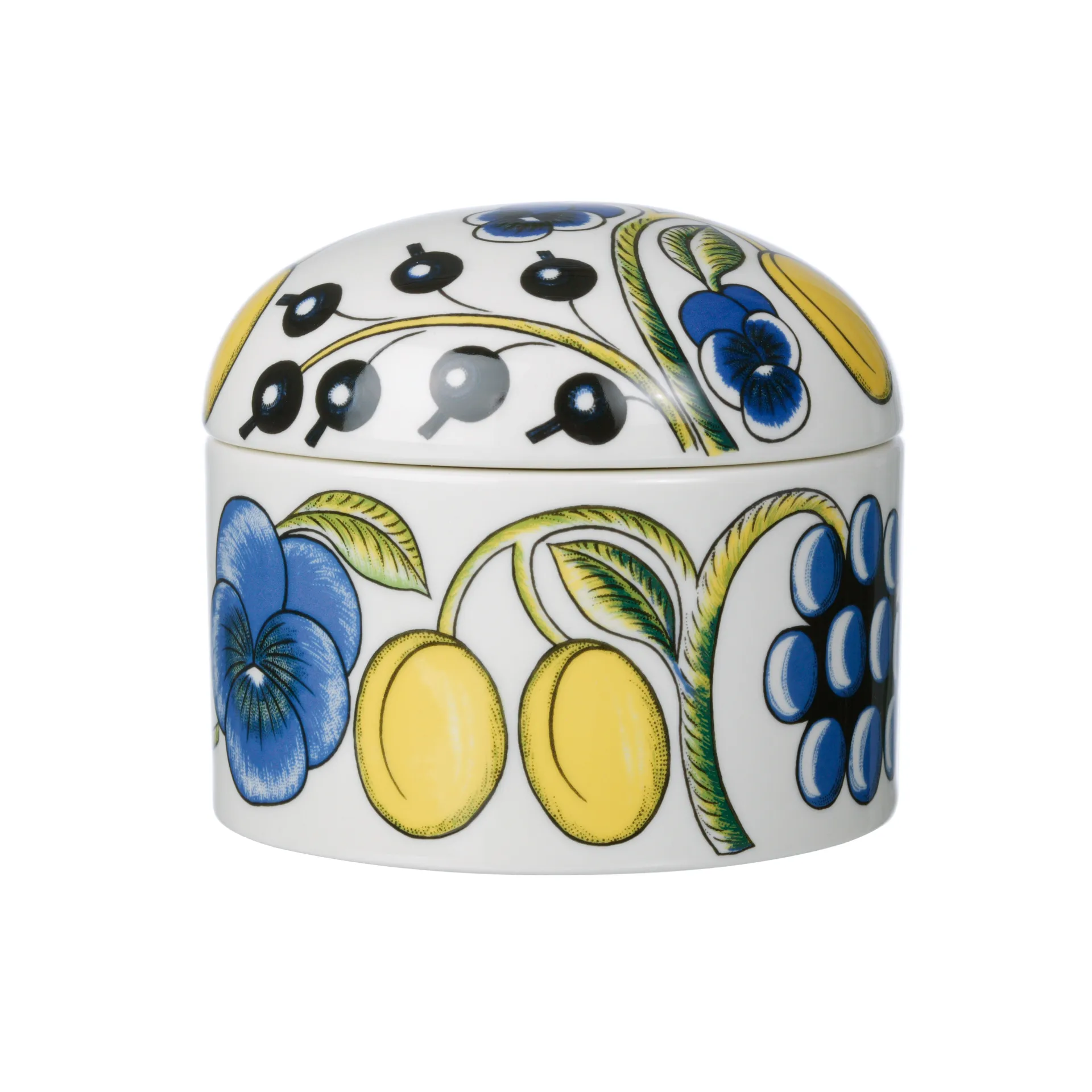 Paratiisi | 硕果  带盖储物罐/密封罐, 白色底-彩色图案 Arabia