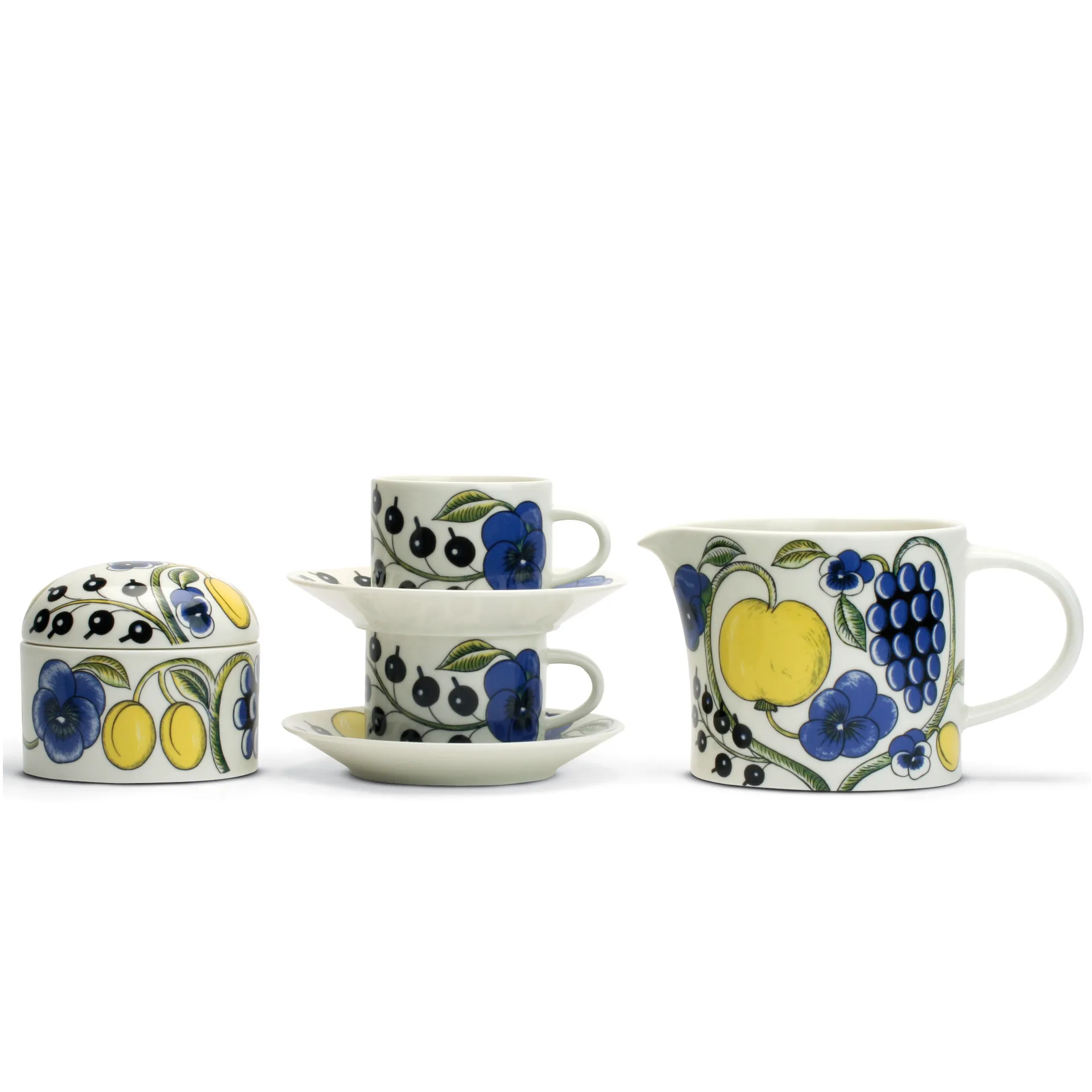 Paratiisi | 硕果  带盖储物罐/密封罐, 白色底-彩色图案 Arabia