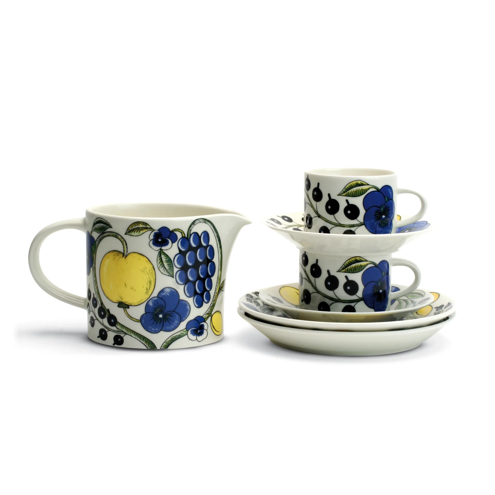 Paratiisi 硕果系列 咖啡杯碟 Ø14cm (适配180ml咖啡杯), 蓝色 Arabia