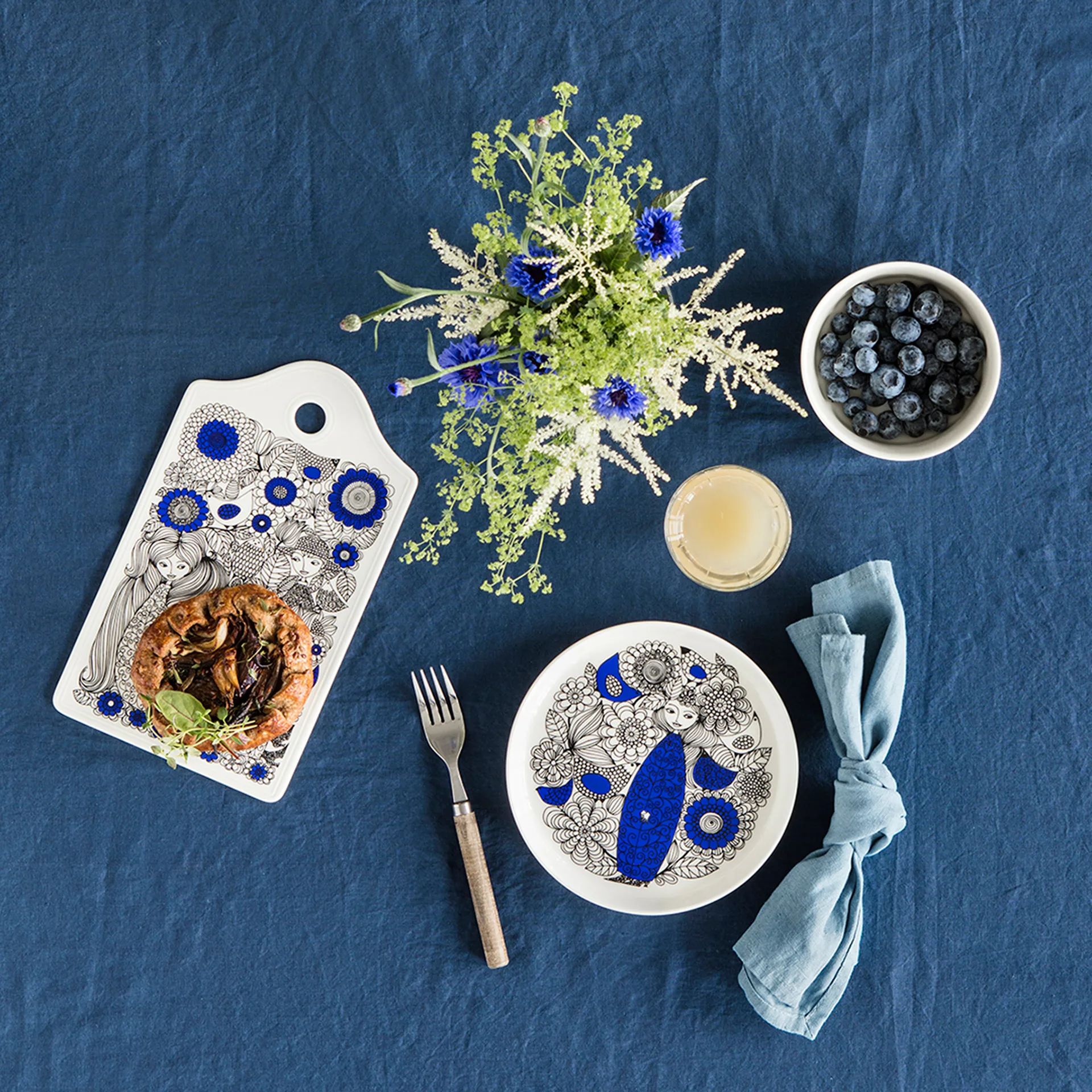 Pastoraali 盘子 Ø19 cm, 蓝色 Arabia