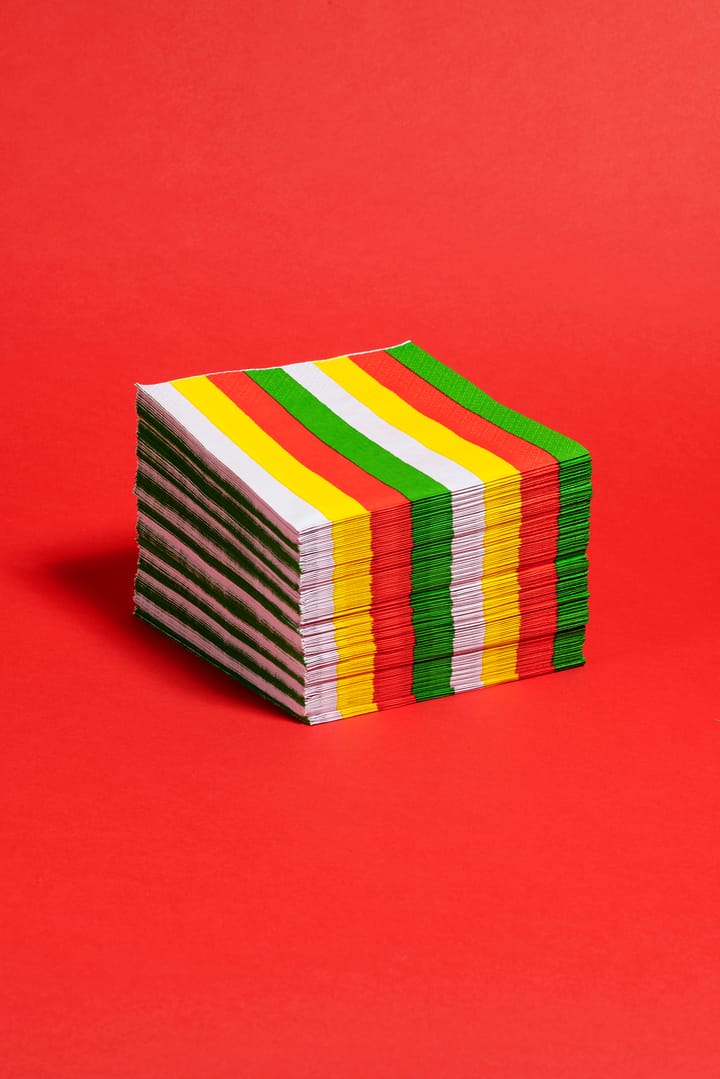 Vuokko 餐巾纸 33x33cm 20件装, 4色细条纹_餐巾纸_33x33cm_20件装 Arabia