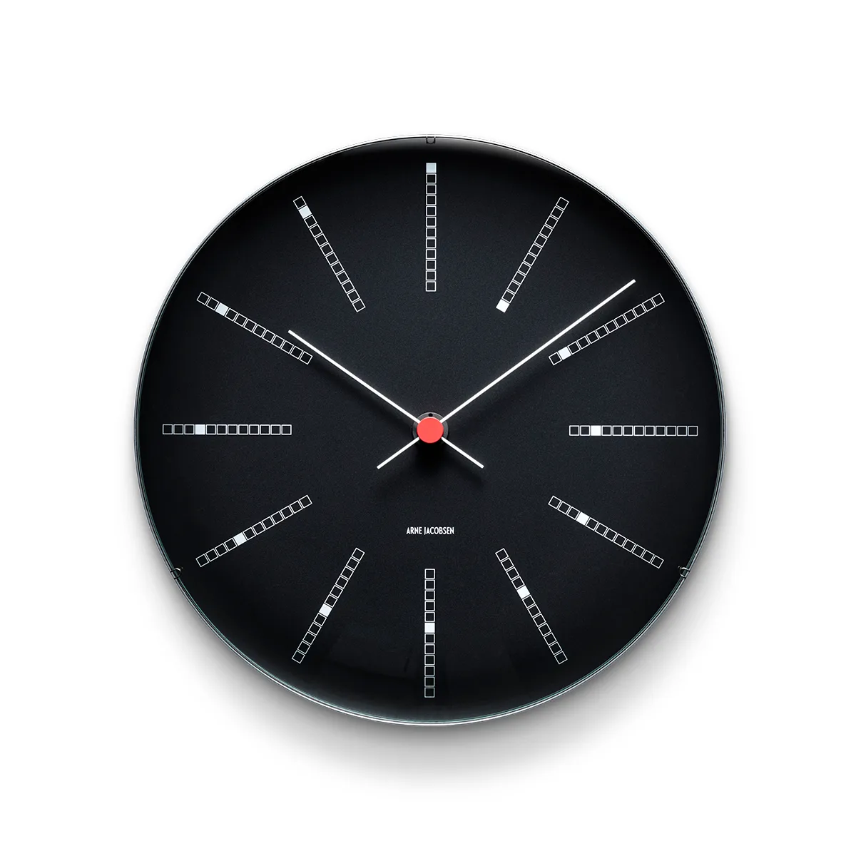 AJ Bankers 黑色时钟, 直径29cm Arne Jacobsen Clocks
