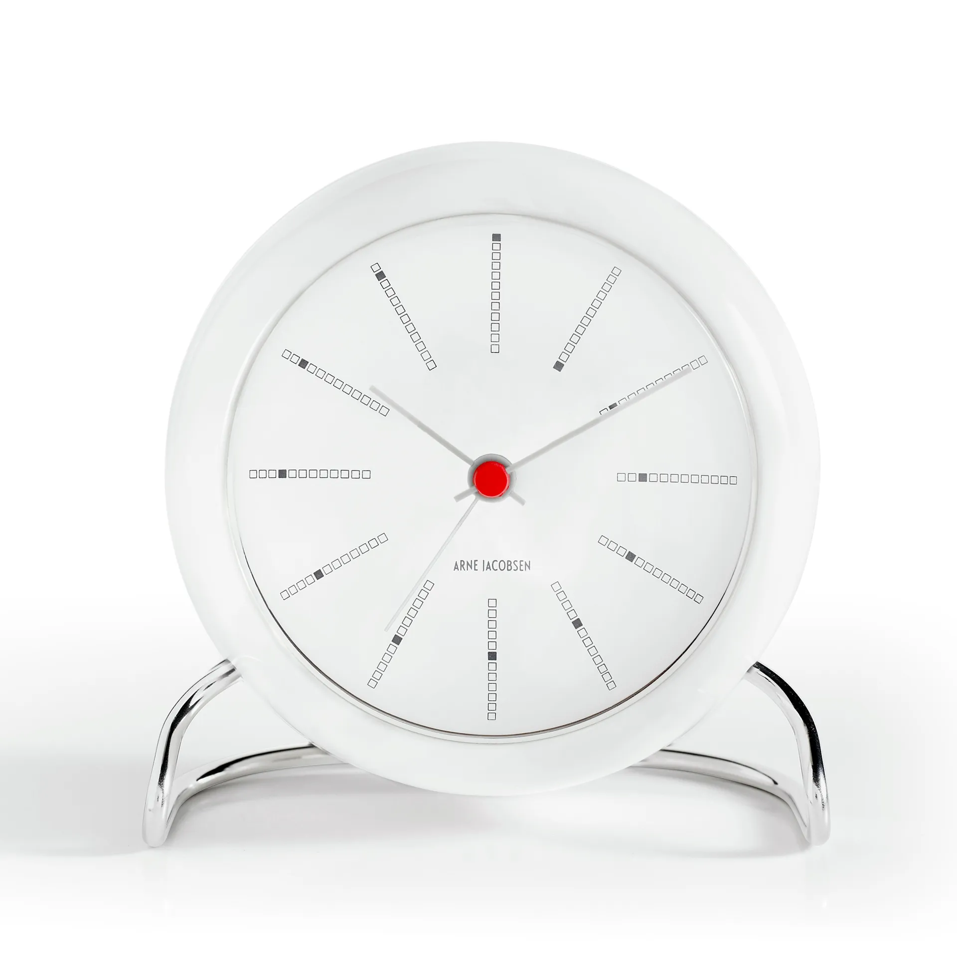 AJ Bankers 桌面时钟, 白色 Arne Jacobsen Clocks