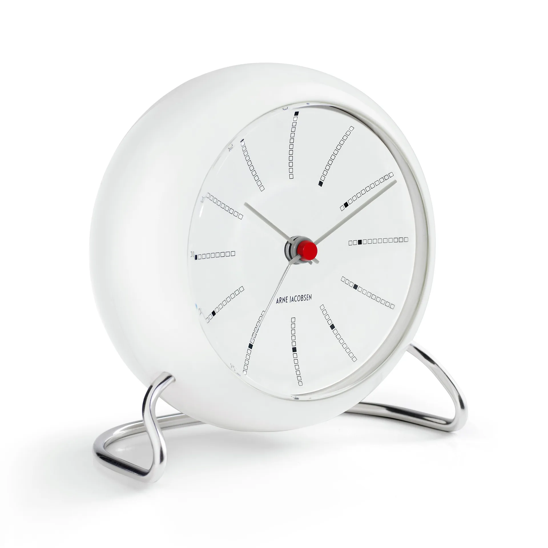 AJ Bankers 桌面时钟, 白色 Arne Jacobsen Clocks