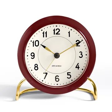 AJ Station 台钟 酒红色 - 酒红色 - Arne Jacobsen Clocks