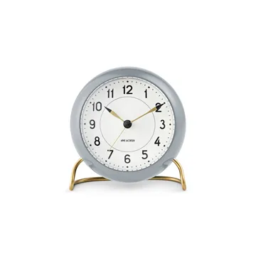 AJ Station时钟12cm - 灰白 - Arne Jacobsen Clocks