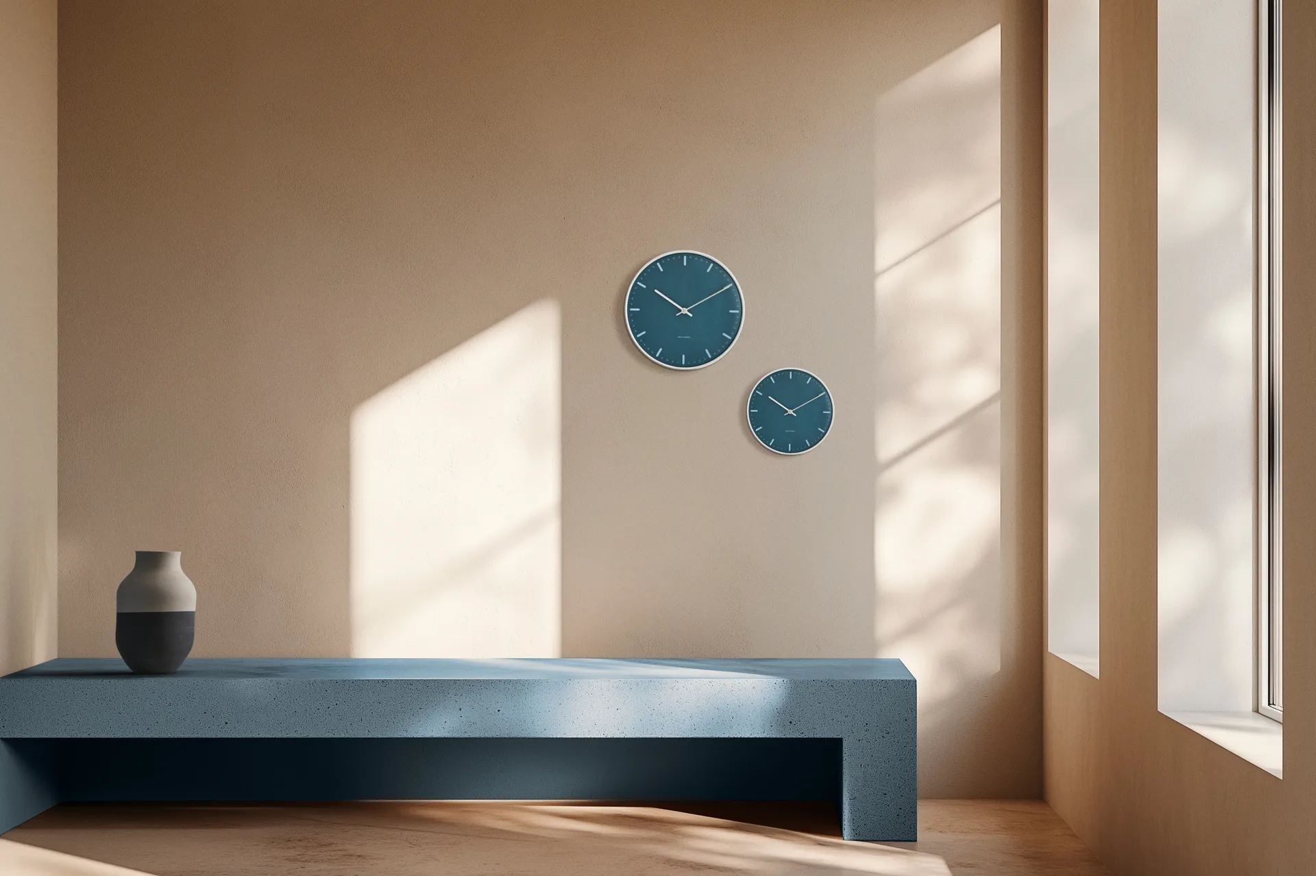 Arne Jacobsen 市政厅系列, 蓝色_Ø29cm Arne Jacobsen Clocks