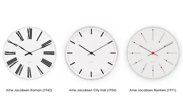Arne Jacobsen City Hall - 白色, Ø29 cm - Arne Jacobsen Clocks