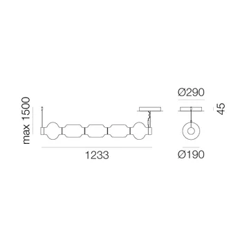 Alambicco horisontal pendel - Artemide