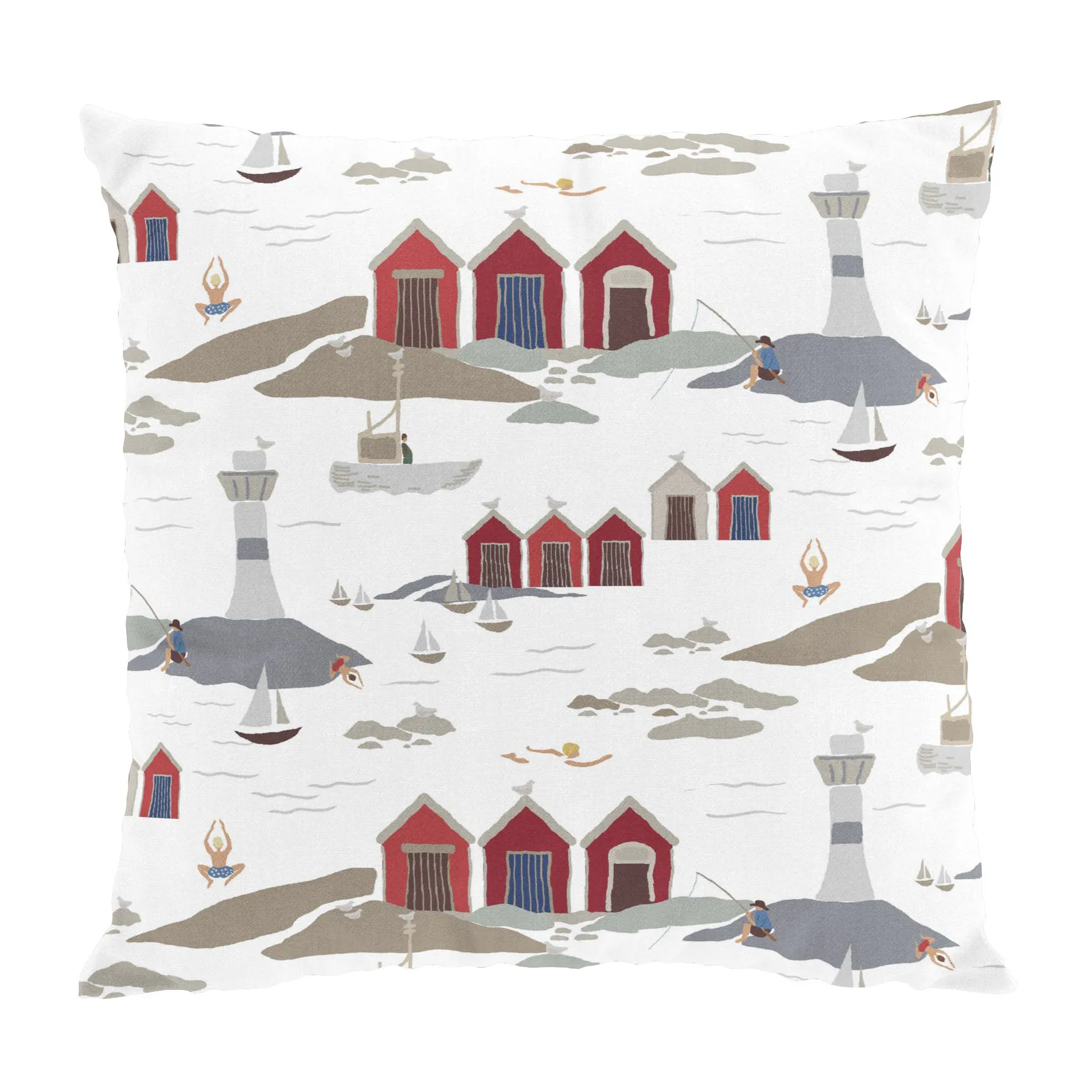 海岸靠垫套47x47cm, 白色 Arvidssons Textil