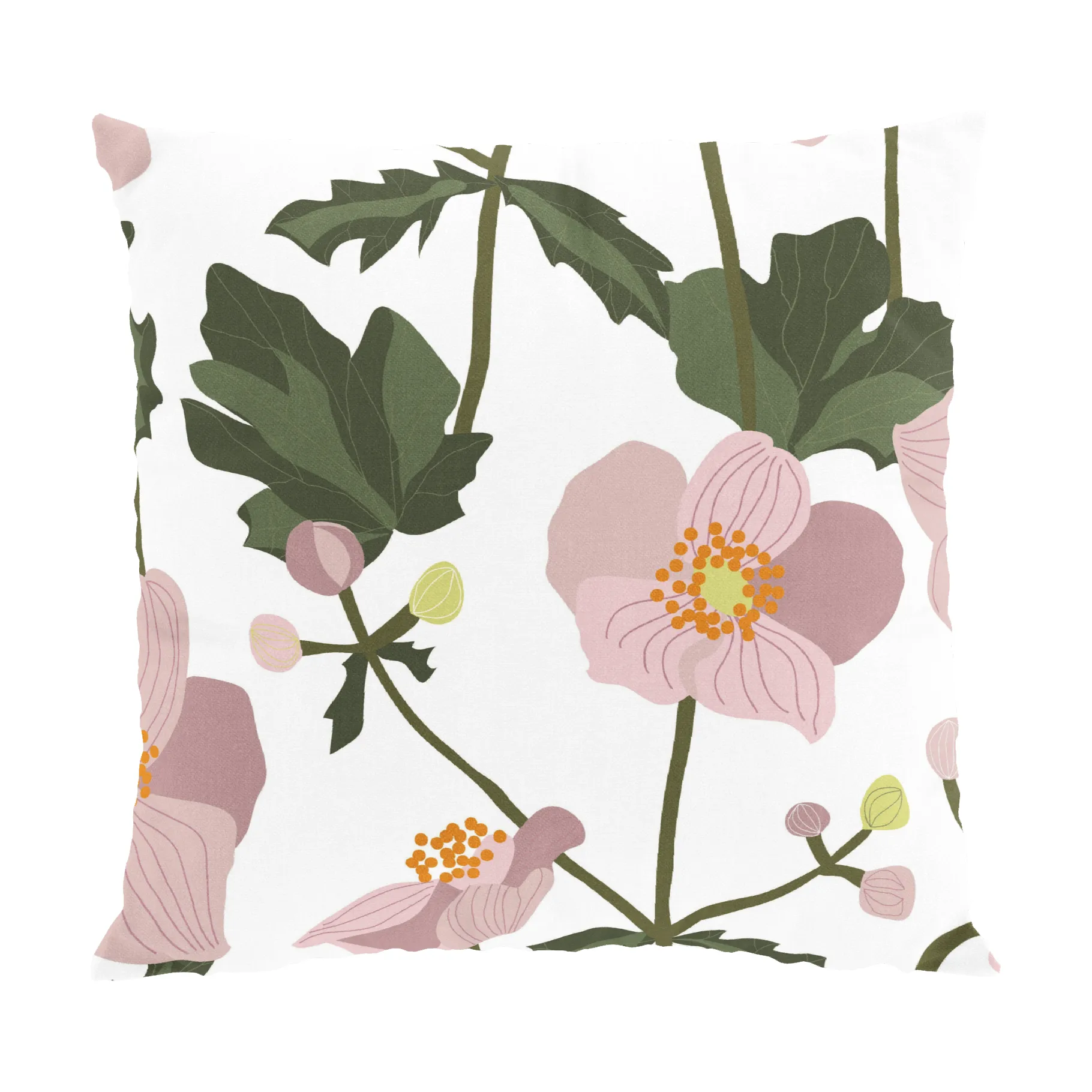 Anemon 靠枕套 47x47 cm, 粉色 Arvidssons Textil