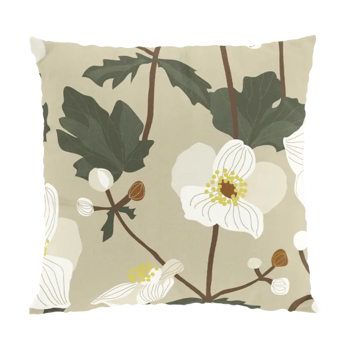 Anemon 抱枕套 47x47cm - 米色 - Arvidssons Textil