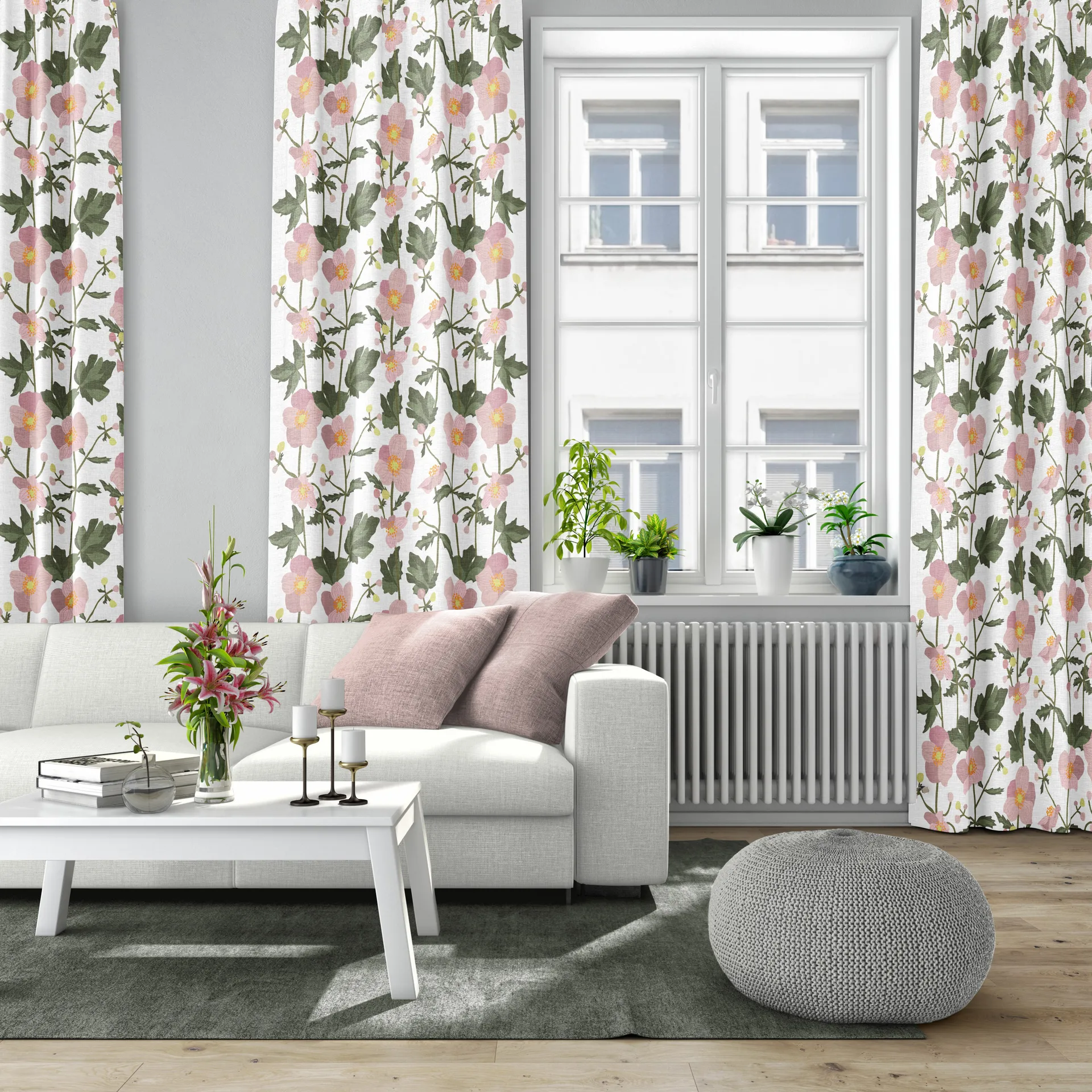 Anemon 纺织品, 粉色 Arvidssons Textil