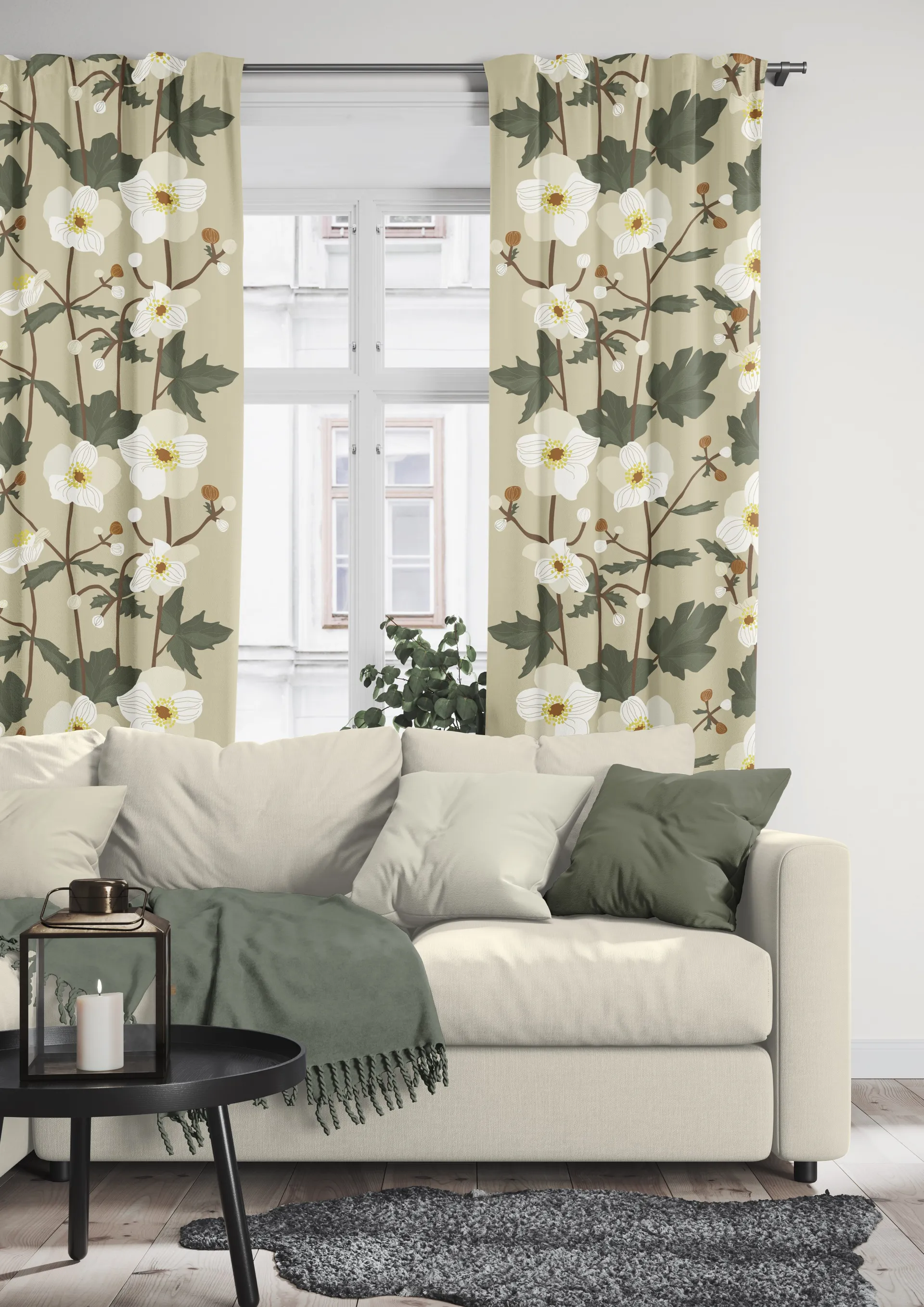 Anemon 纺织品, 米色 Arvidssons Textil