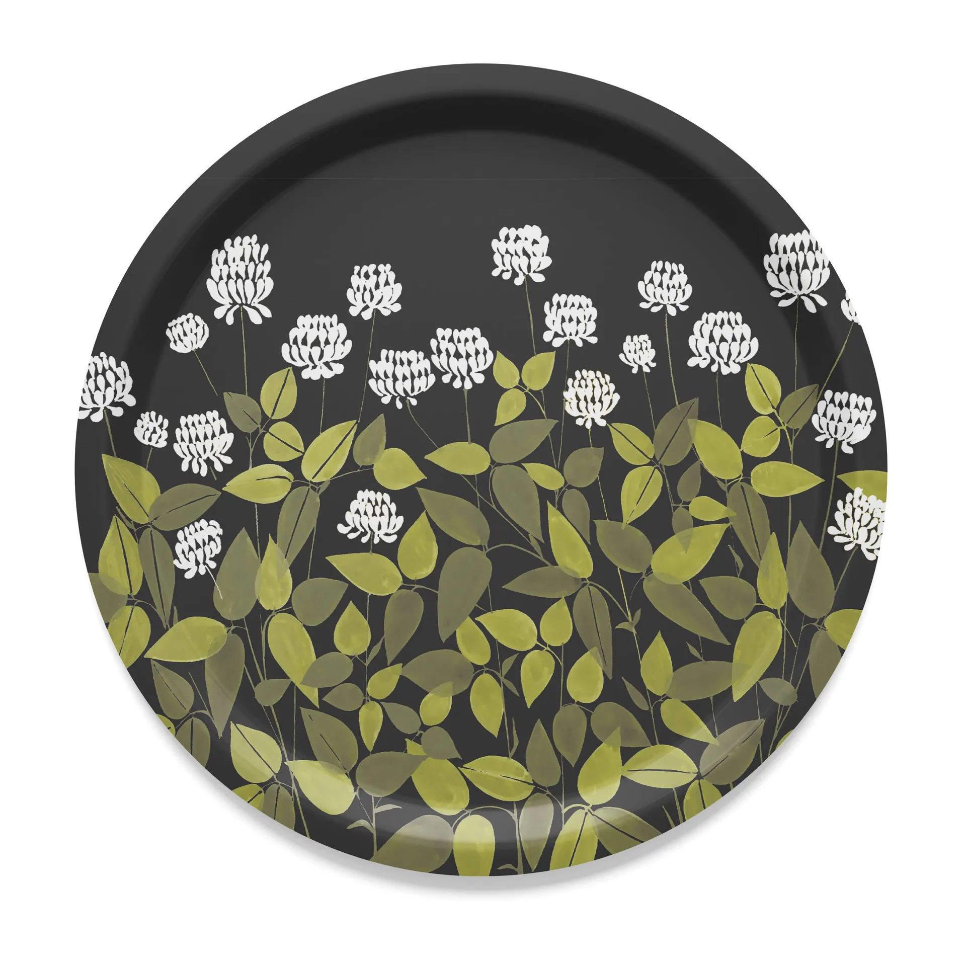 Ängsmark tray Ø31 cm, 绿色-黑色 Arvidssons Textil