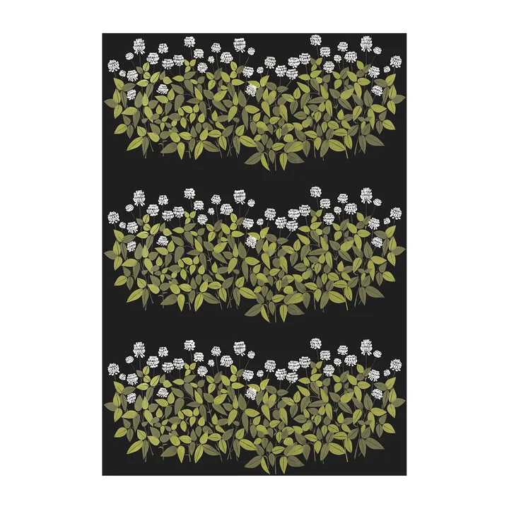 Ängsmark面料 - 绿色黑色 - Arvidssons Textil