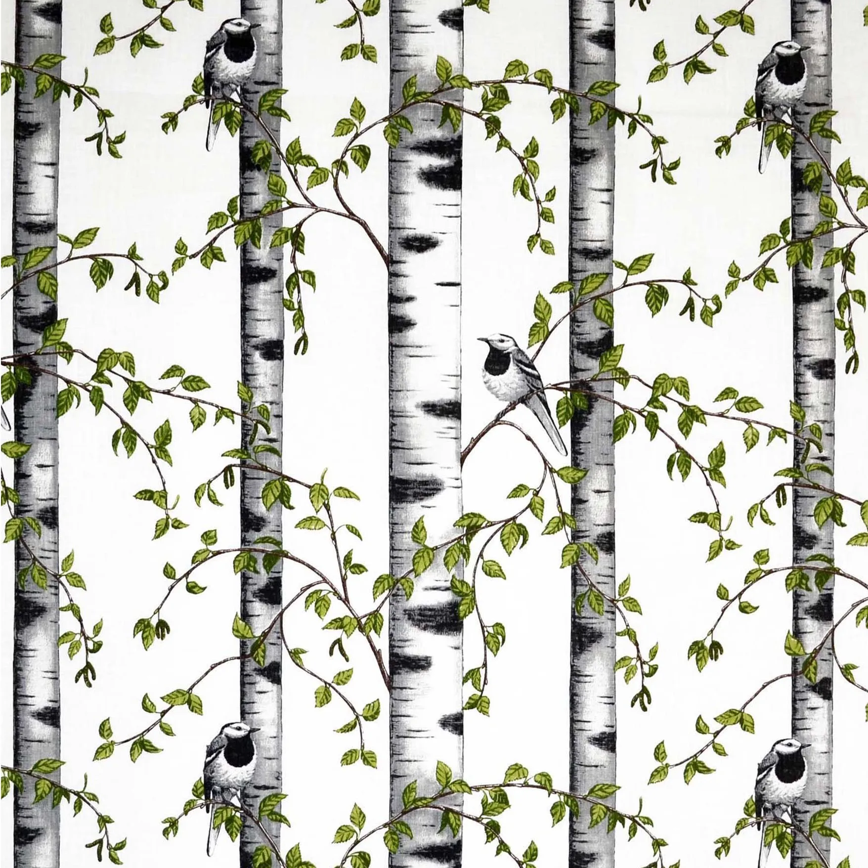 Björkdungen 面料, 白色 Arvidssons Textil
