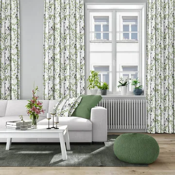 Björkdungen 面料 - 白色 - Arvidssons Textil