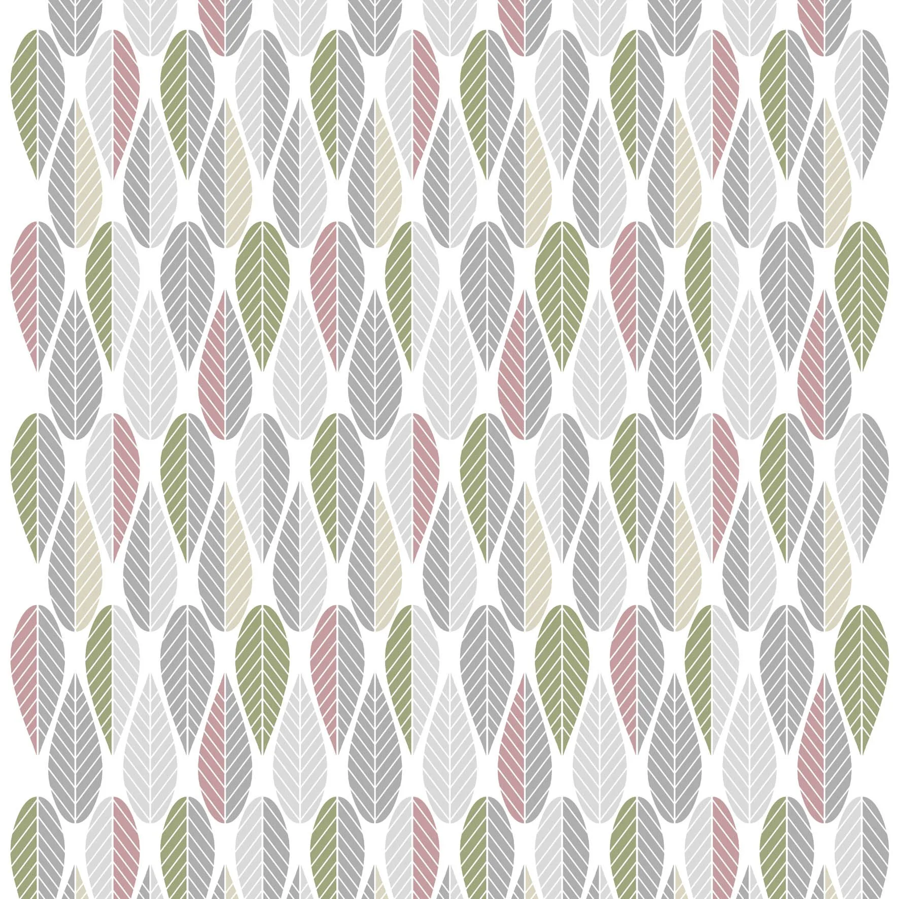Blader 面料, 粉色_灰色_绿色 Arvidssons Textil