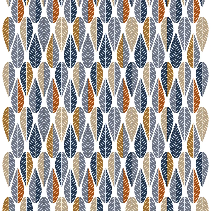 Blader 面料 - 蓝色 - Arvidssons Textil