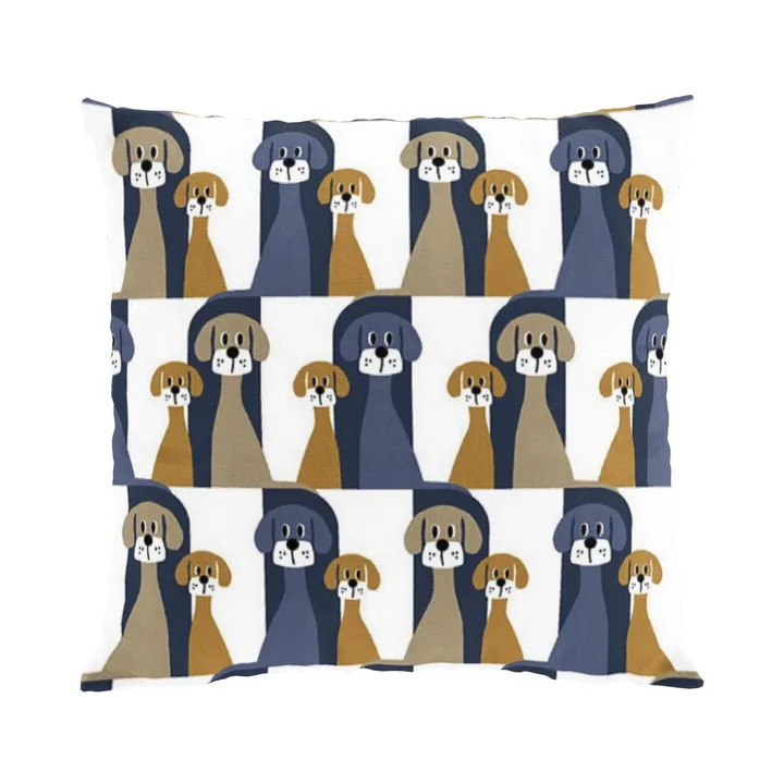 Buster 靠垫套47x47cm - 蓝色_米色 - Arvidssons Textil